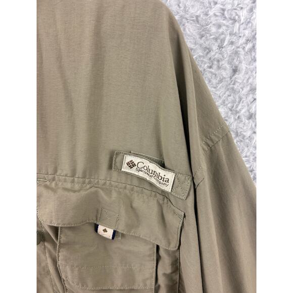 Columbia PFG UPF 30 Long Sleeve Vented Fishing Shirt Khaki Men’s XL - Picture 11 of 11